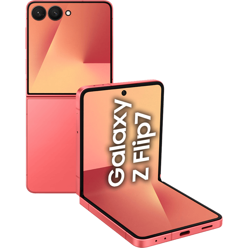 Samsung Galaxy Z FLIP7 czerwony front i tył