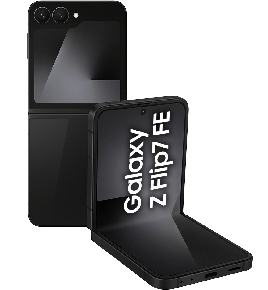 Samsung Galaxy Z FLIP7 FE 5G czarny front i tył