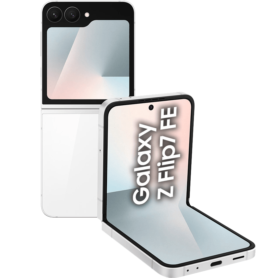 Samsung Galaxy Z FLIP7 FE 5G bialy front i tył