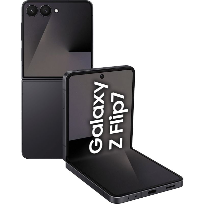 Samsung Galaxy Z FLIP7 czarny front i tył