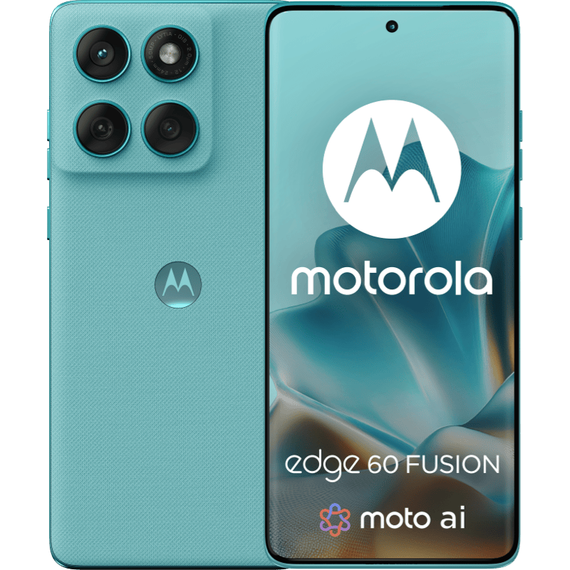 Motorola edge 60 fusion 5G 8/256GB turkusowy front i tył